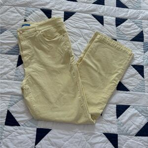 J. McLaughlin light yellow   Velvet Kick Flare Pant Women’s 14